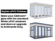 Addroom Conservatory Alternative - Choose White or Grey uPVC