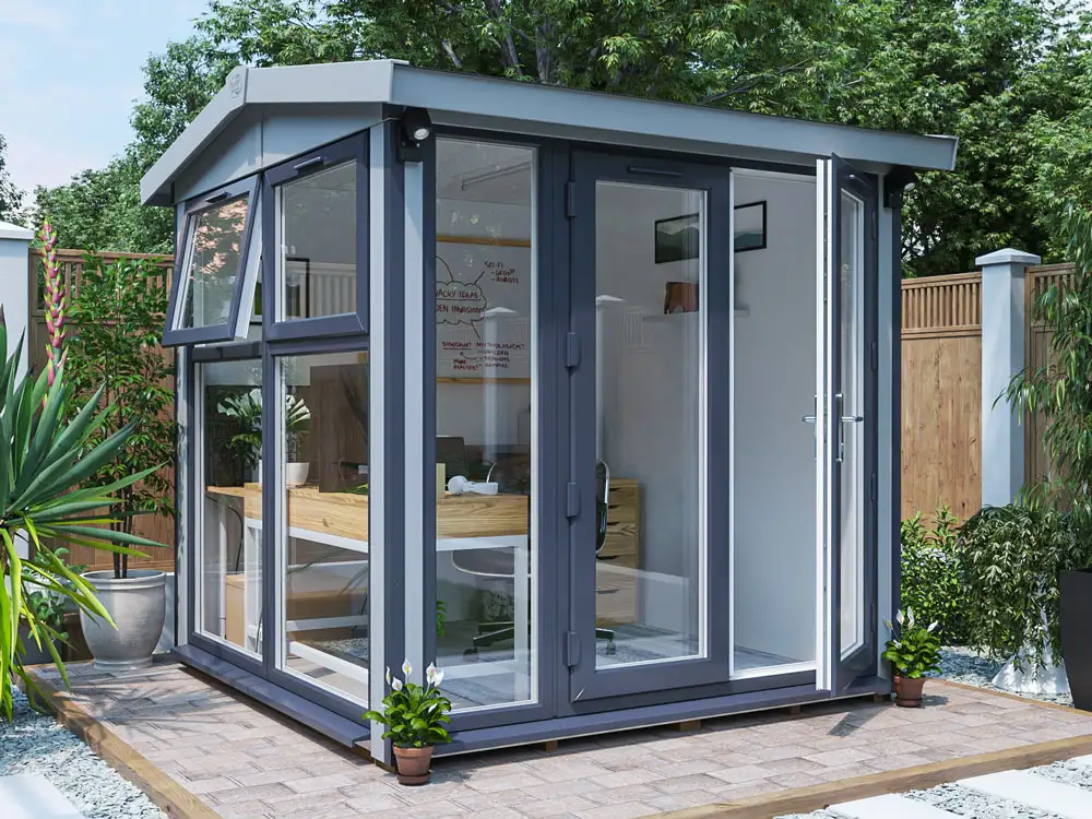 Composite-Dominator-2525 Glazed Garden Office