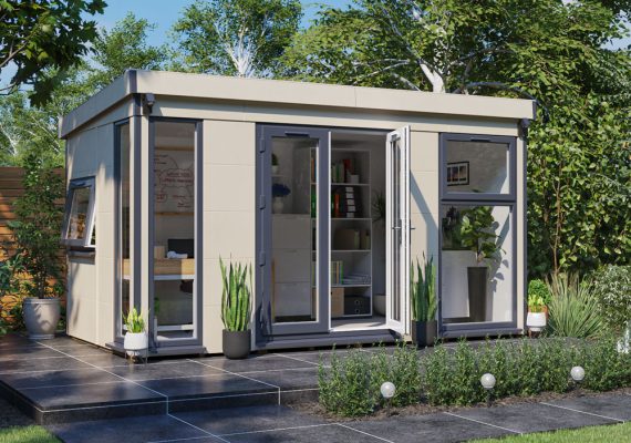 Dominator Composite Pent Garden Office – Glazed