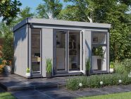 composite garden office 4.5 x 2.5 solid walls