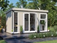 composite garden office 4.5 x 2.5 solid walls