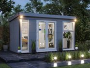 composite garden office 4.5 x 2.5 solid walls