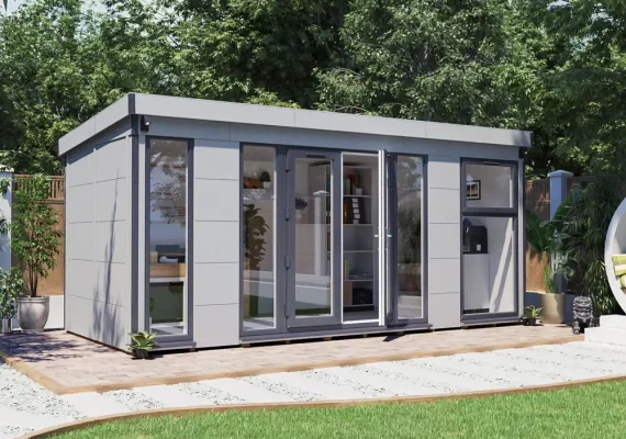 Dominator Composite Pent Garden Office – Solid