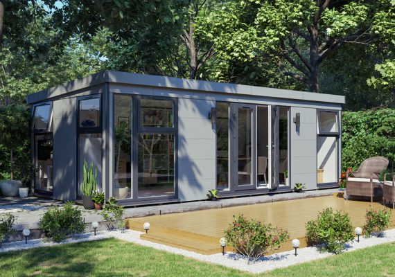 Dominator Composite Pent Garden Office – Glazed