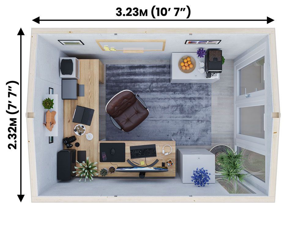Dominator Composite Garden Office – Solid | BuyGardenPods product image 8