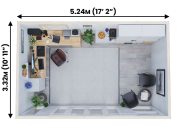 Top Down of Composite Pent Dominator 5.5m x 3.5m