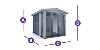 dominator garden office 2.5 x 3.5