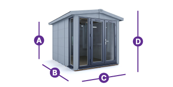 dominator garden office 2.5 x 3.5