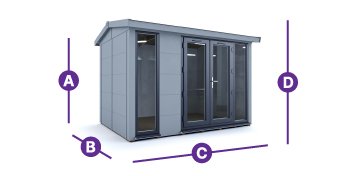 dominator garden office 2.5 x 3.5