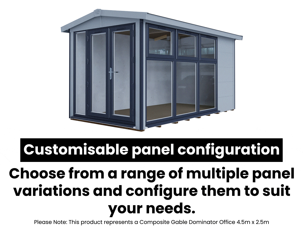 Dominator Composite Garden Office – Glazed | BuyGardenPods product image 16