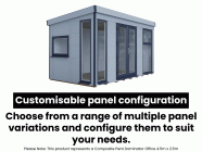 Composite Pent Garden Office with customisable panels