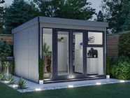 composite garden office 3.5 x 3.5 solid walls