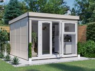 composite garden office 3.5 x 3.5 solid walls