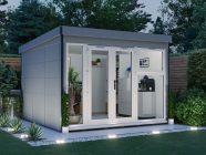 composite garden office 3.5 x 3.5 solid walls