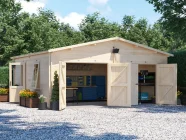 Deore Double Wooden Garage Workshop 6m x 5.5m