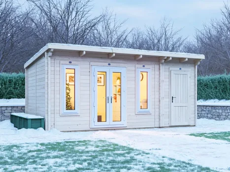 EvilAmy with uPVC INSULATED Log Cabin
