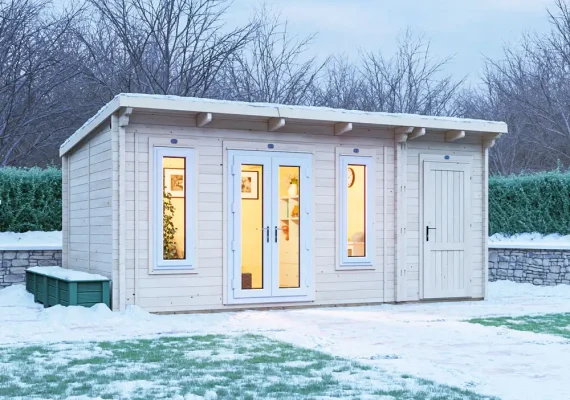 EvilAmy with uPVC INSULATED Log Cabin