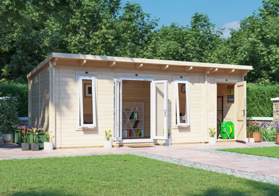 EvilAmy with uPVC INSULATED Log Cabin