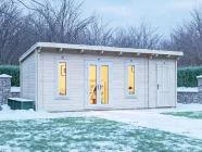 E10-Terminator-Insulated-EA-6530-Winter-White Warmalog Log Cabin