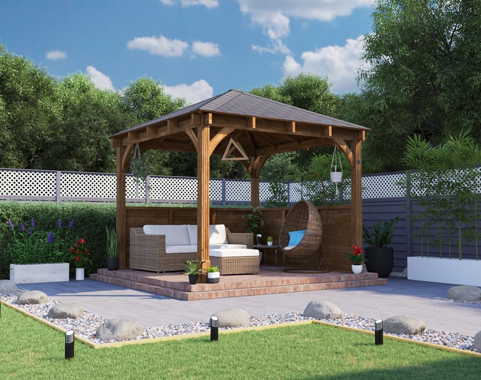 wooden gazebo