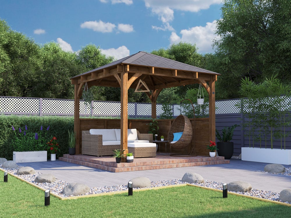 wooden gazebo