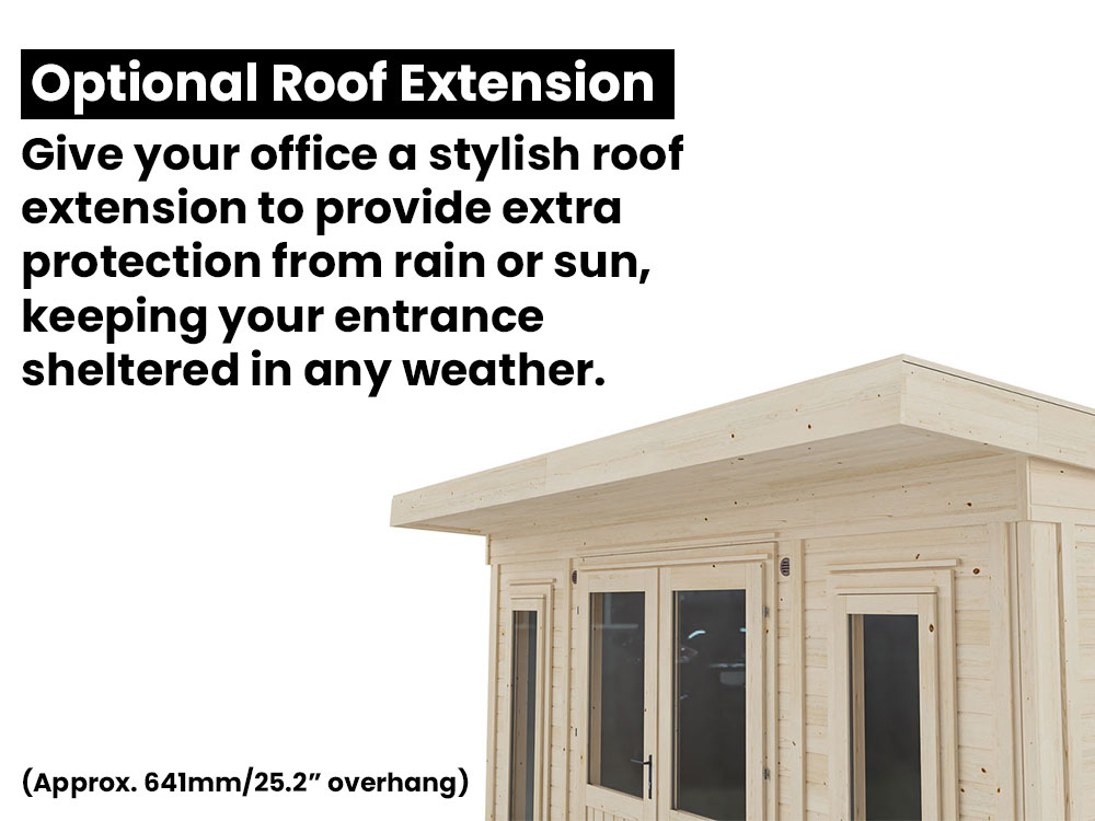Dominator Classic Garden Office with Side Canopy | BuyGardenPods product image 17