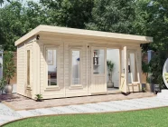 Dominator Insulated Garden Office 5.5m x 2.5m with roof extension