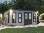 Dominator Classic Insulated Garden Office 5.5m x 3.5m - painted