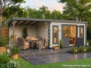 Garden office with gazebo