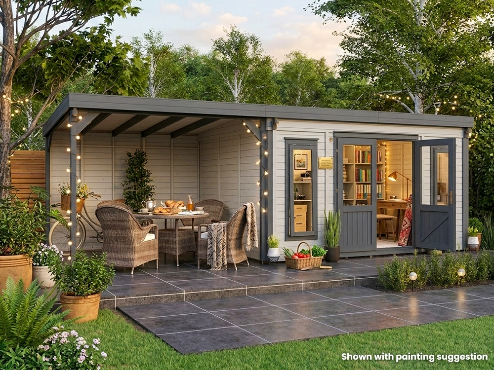 Garden office with gazebo