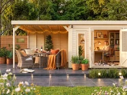 Garden office with gazebo