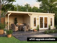 Garden office with gazebo with uPVC