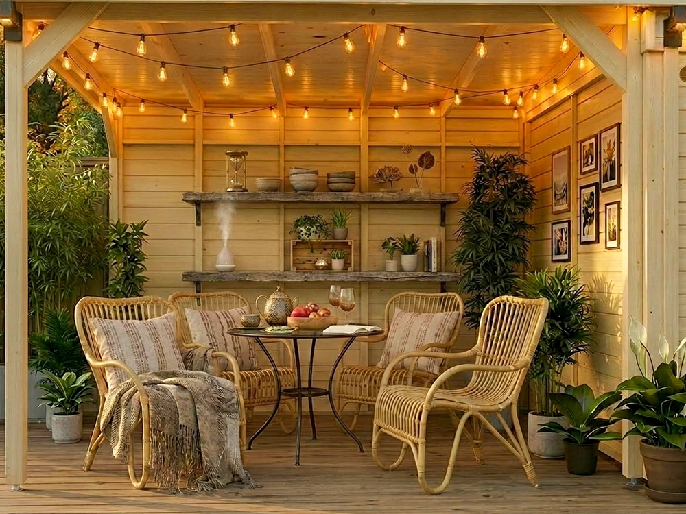 Dominator Classic Garden Office with Side Canopy | BuyGardenPods product image 5