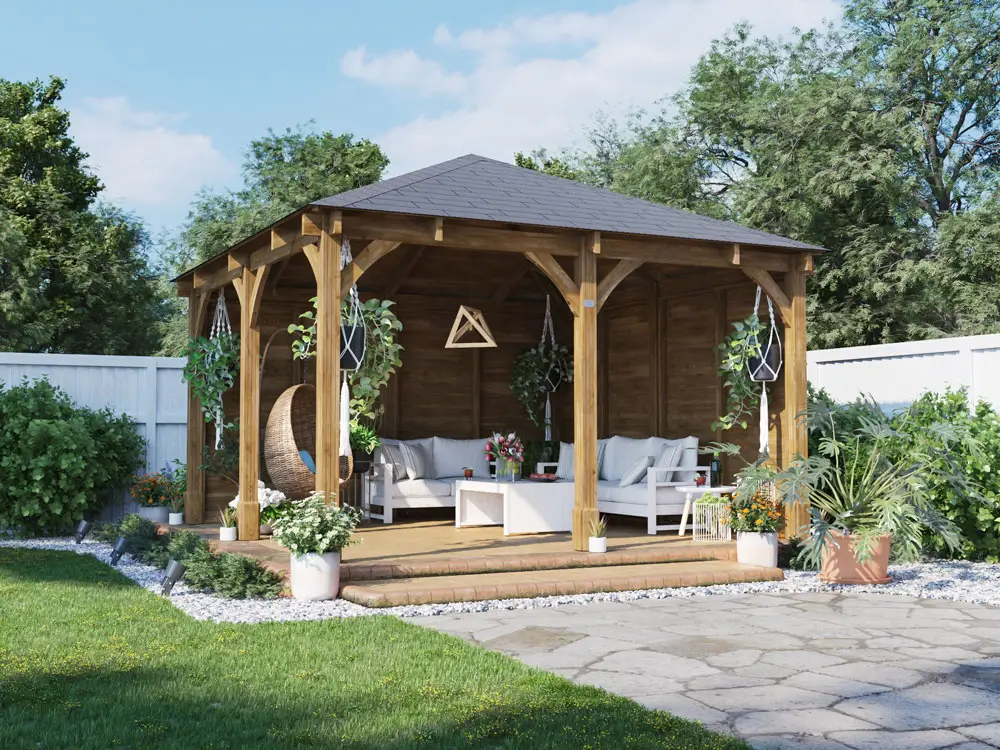 Wooden Pergola for Christmas