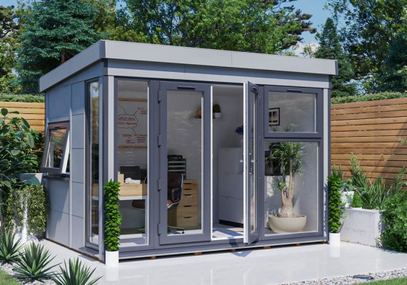 Dominator Composite Pent Garden Office – Glazed