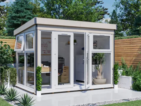 Dominator Composite Pent Garden Office – Glazed