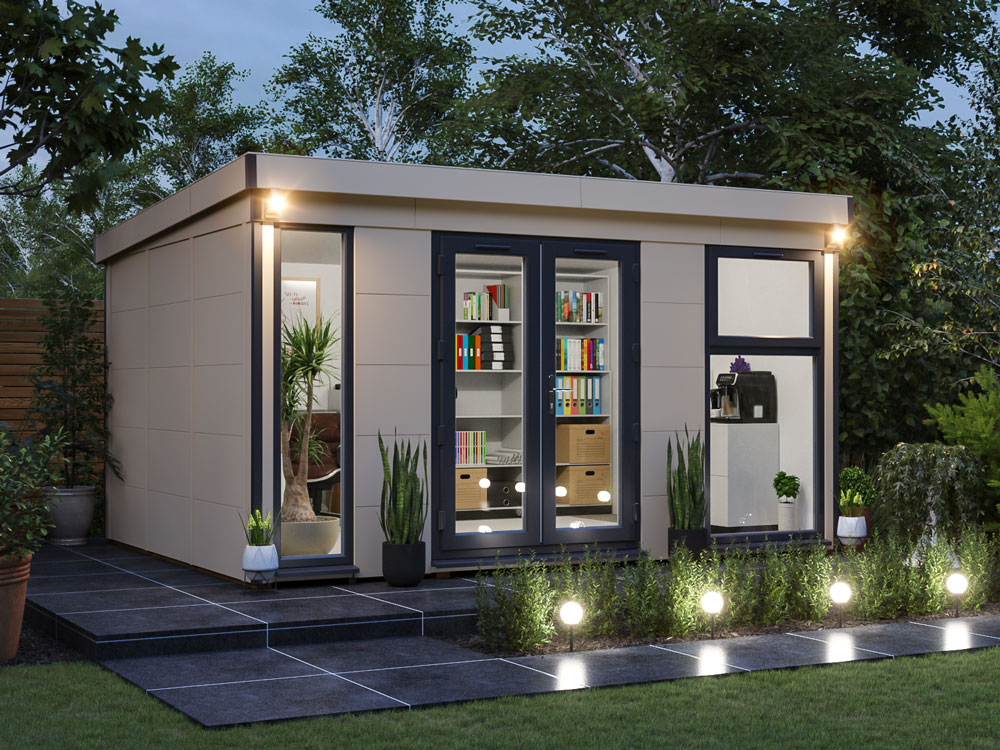 Dominator Composite Pent Garden Office – Glazed | BuyGardenPods product image 2