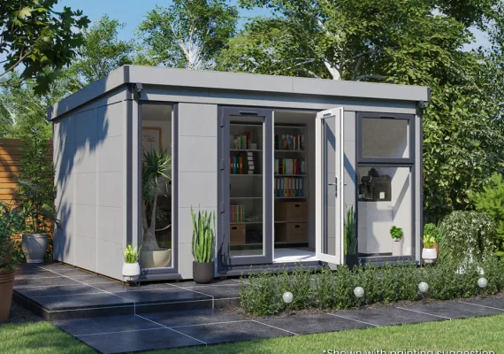 Dominator Composite Pent Garden Office – Solid