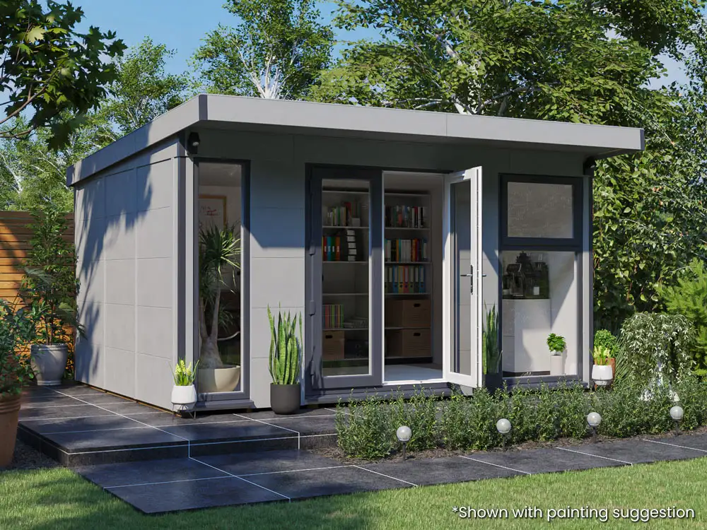 Dominator Composite Pent Garden Office – Glazed | BuyGardenPods product image 3