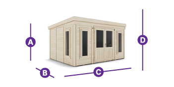 dominator garden office log cabin 4.5 x 3.5