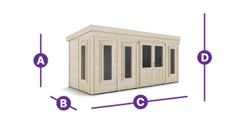 dominator garden office log cabin 5.5 x 2.5