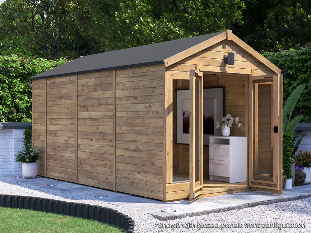 RagePanda Pressure Treated Summer House L Configuration Closed