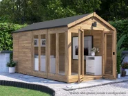 RagePanda Pressure Treated Summer House L Configuration Open