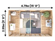 RagePanda Pressure Treated Summerhouse Top Down