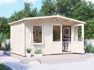 Severn 4m x 2.5m Log Cabin Door Open Exterior