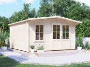 Severn Log Cabin 4m x 4m Georgian Bars Exterior Closed