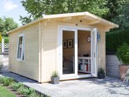 Avon Log Cabin 3m x 4m White uPVC