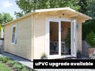 Severn Log Cabin 3m x 5m White uPVC