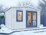 Severn Warmalog fully insulated log cabin winter exterior 4 x 3