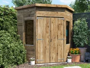 Overlord-Corner-Shed-Glazed-1818-Double-Door-Closed